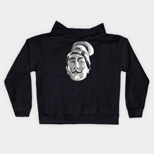 Black and white Salvador Dali art Kids Hoodie